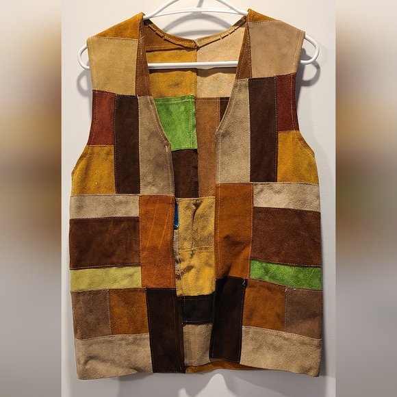 Unique Handmade Western Kids Suede Vest - Picture 2 of 12